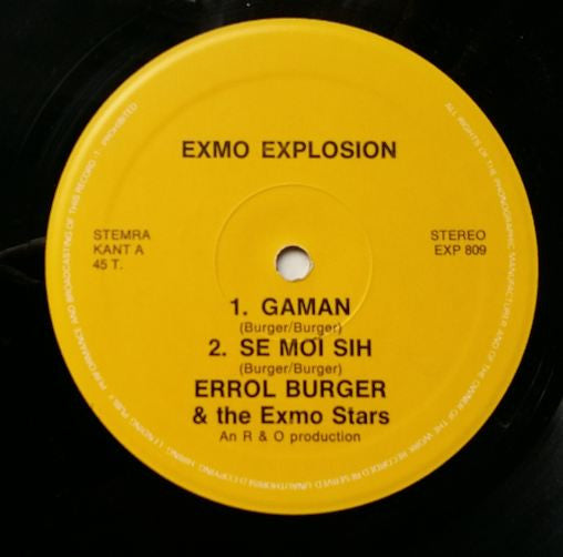Errol Burger And The Exmo Stars : Exmo Explosion Semoisie (12")