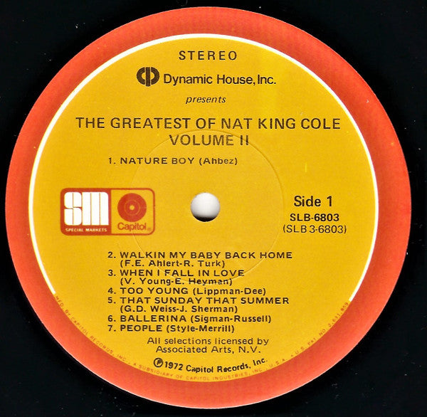 Nat King Cole : The Greatest Of Nat King Cole (2xLP, Album, Comp, Jac)