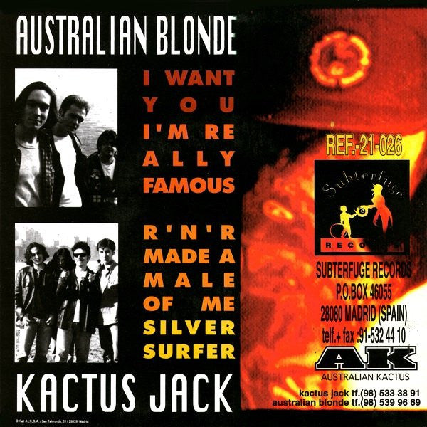 Australian Blonde / Kactus Jack : Australian Blonde / Kactus Jack (7", Single)
