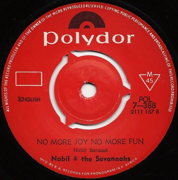 Nabil And The Savannahs : Karibuni Kenya (7", Mono)