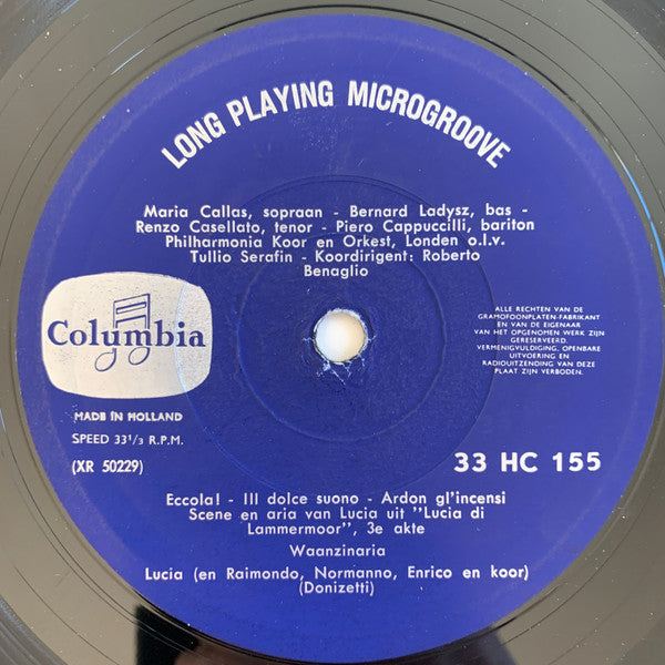 Maria Callas : Casta Diva Norma - Waanzinaria Lucia Di Lammermoor (10")