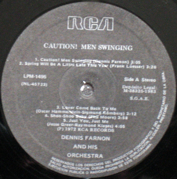 Dennis Farnon And His Orchestra : Caution! Men Swinging (LP, Album, RE)