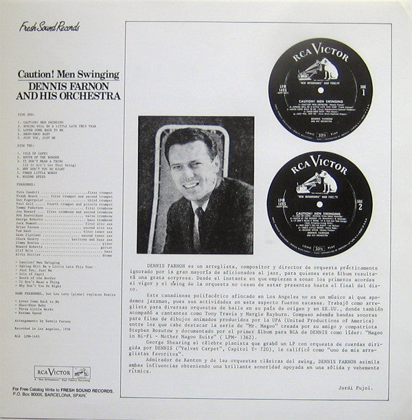 Dennis Farnon And His Orchestra : Caution! Men Swinging (LP, Album, RE)