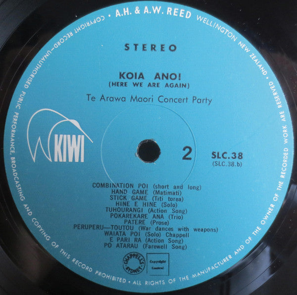 Maori Concert Party : Koia Ano! Here We Are Again! (LP)