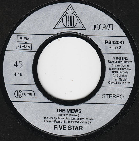 Five Star : Another Weekend (7", Single)