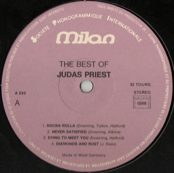 Judas Priest : The Best Of Judas Priest (LP, Comp, RE)