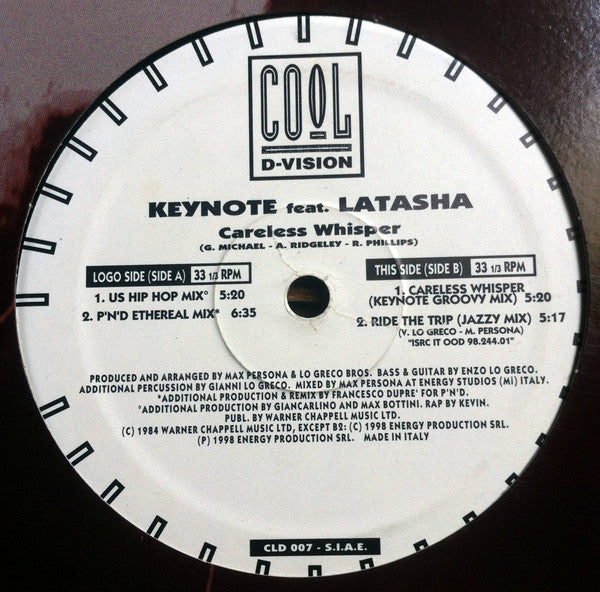 Keynote Feat. LaTasha Spencer : Careless Whisper (12")