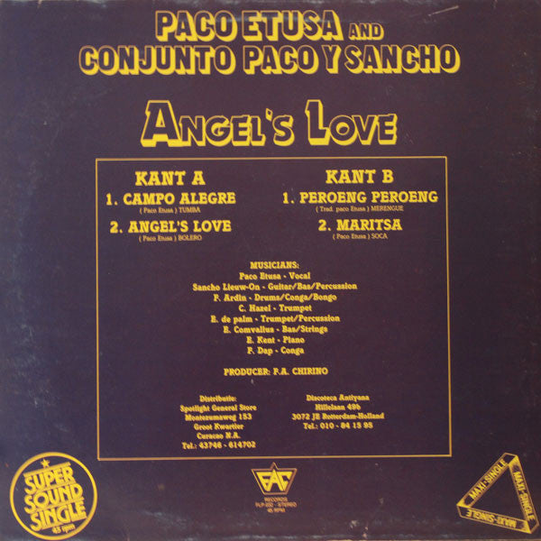 Paco Etusa And Conjunto Paco Y Sancho : Angel's Love (12")