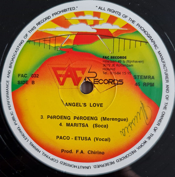 Paco Etusa And Conjunto Paco Y Sancho : Angel's Love (12")