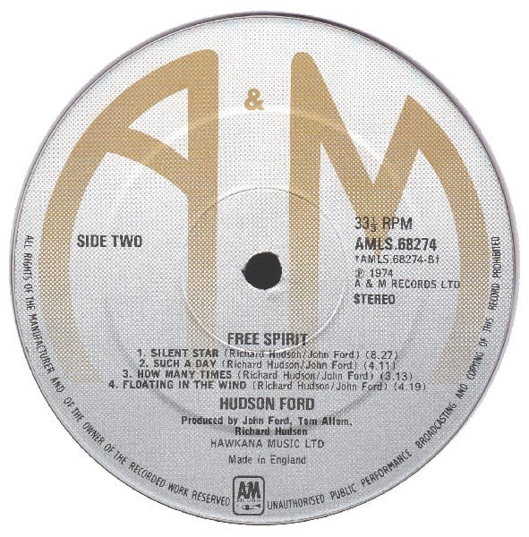 Hudson-Ford : Free Spirit (LP, Album)