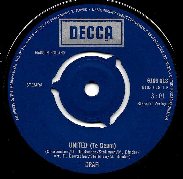 Drafi Deutscher : United (7", Single, Mono)