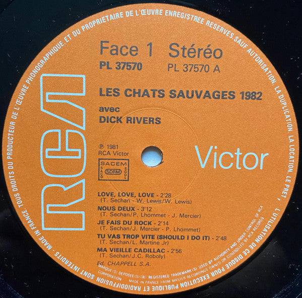 Les Chats Sauvages Avec Dick Rivers : 10 Nouveaux Titres (LP, Album)