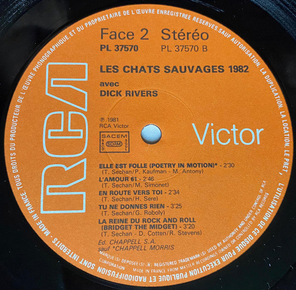 Les Chats Sauvages Avec Dick Rivers : 10 Nouveaux Titres (LP, Album)