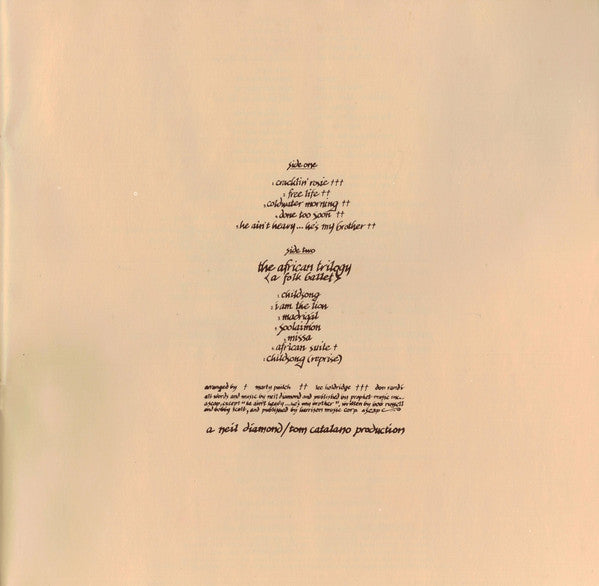 Neil Diamond : Tap Root Manuscript (LP, Album)