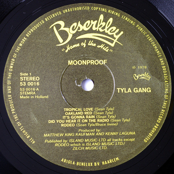 Tyla Gang : Moonproof (LP, Album)