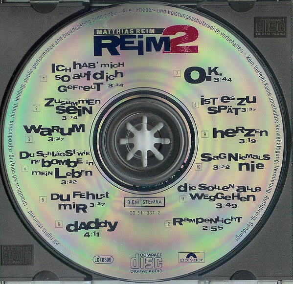 Matthias Reim : Reim 2 (CD, Album)