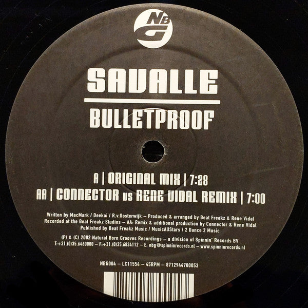 Savalle : Bulletproof (12")
