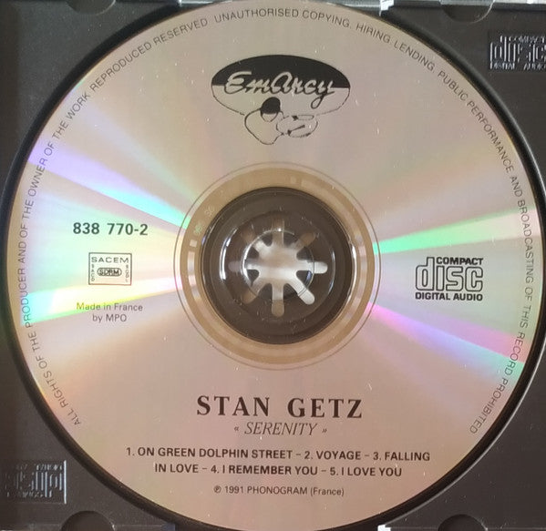 Stan Getz : Serenity (CD, Album, RE)