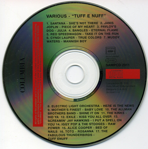 Various : Tuff E Nuff - 17 Classic Rock Songs (CD, Comp, Promo, Smplr)
