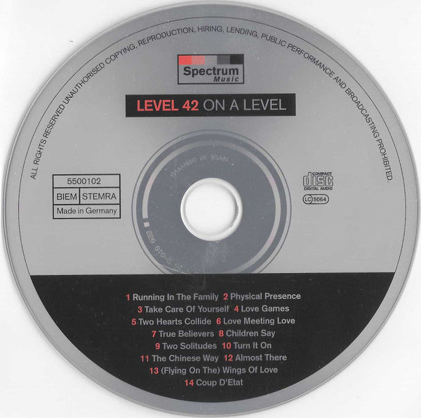 Level 42 : On A Level (CD, Comp)