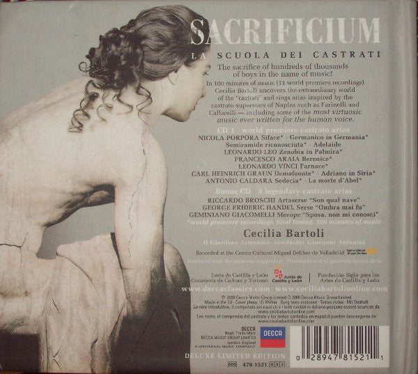 Cecilia Bartoli, Il Giardino Armonico, Giovanni Antonini : Sacrificium (2xCD, Dlx, Ltd)