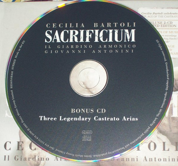 Cecilia Bartoli, Il Giardino Armonico, Giovanni Antonini : Sacrificium (2xCD, Dlx, Ltd)