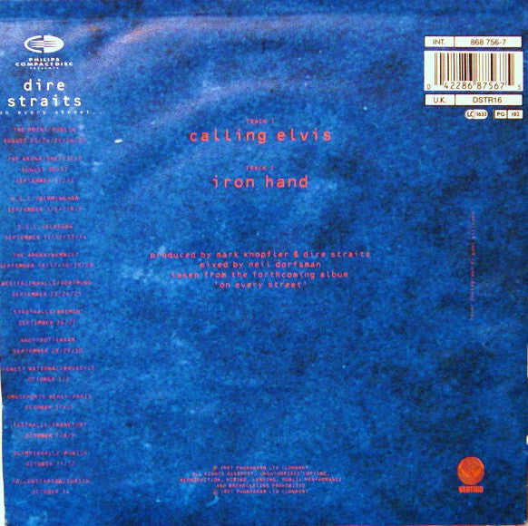 Dire Straits : Calling Elvis (7", Single)