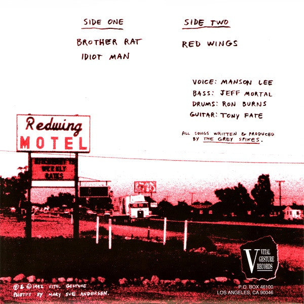 The Grey Spikes : Redwing Motel (7")