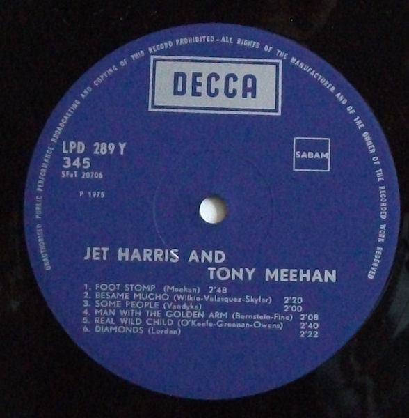 Jet Harris And Tony Meehan : Jet Harris And Tony Meehan (LP, Comp)