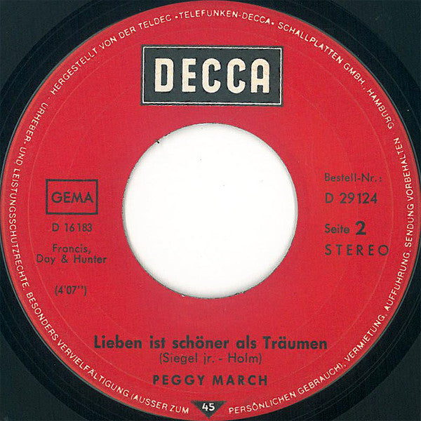 Peggy March : Sing, Wenn Du Glücklich Bist (7", Single)