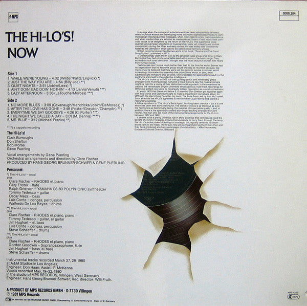 The Hi-Lo's : Now! (LP, Album)