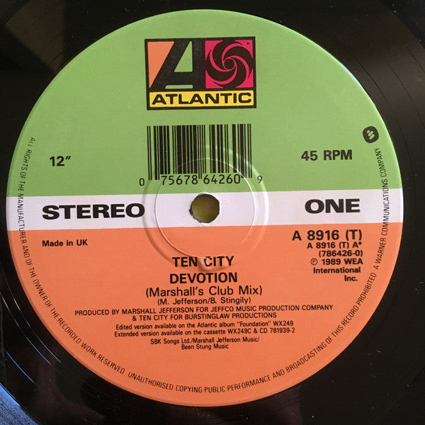 Ten City : Devotion (12", Maxi)