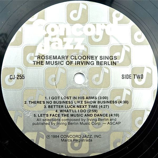 Rosemary Clooney : Sings The Music Of Irving Berlin (LP, Album)