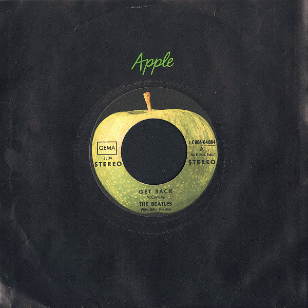 The Beatles With Billy Preston : Get Back (7", Single)