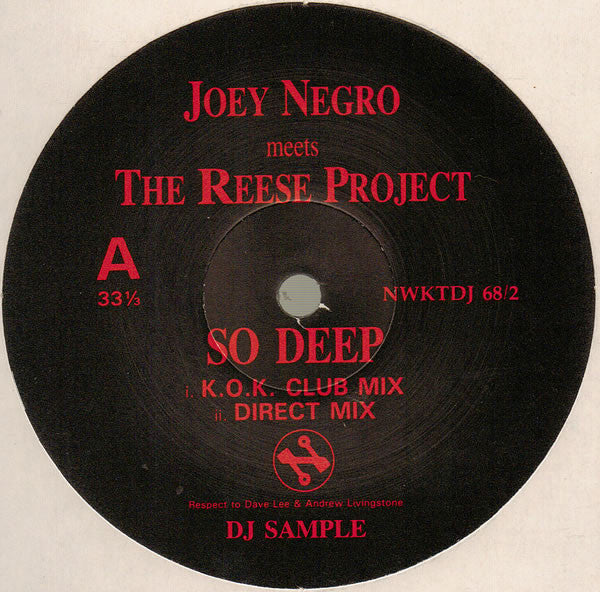 Joey Negro Meets The Reese Project : So Deep (12", Promo)