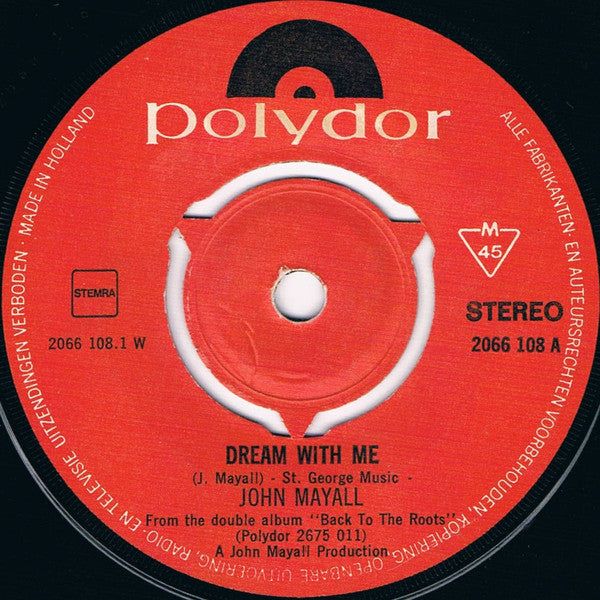 John Mayall : Dream With Me (7")