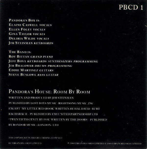 Pandora's Box (2) : Pandora's House: Room By Room (CD, Mini, Single, Promo, 3")