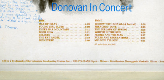 Donovan : Donovan In Concert (LP, Album)