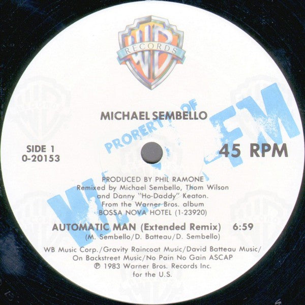 Michael Sembello : Automatic Man (12", Single)