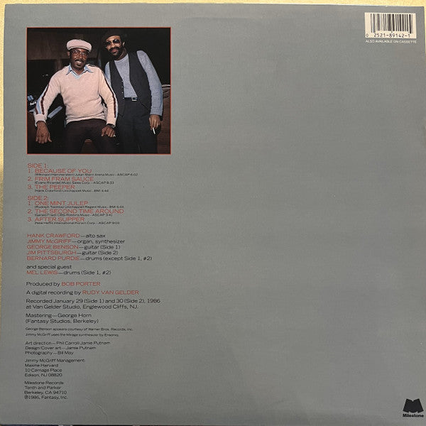 Hank Crawford / Jimmy McGriff : Soul Survivors (LP, Album, Car)