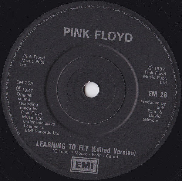 Pink Floyd : Learning To Fly (7", Single)