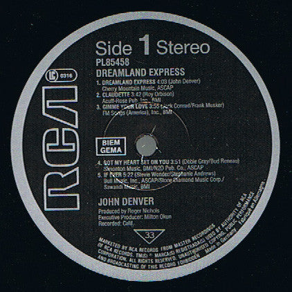 John Denver : Dreamland Express (LP, Album)