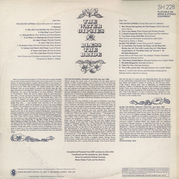 Various : The Water Gipsies / Bless The Bride (LP, Mono)