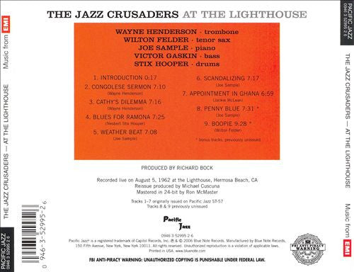 The Crusaders : At The Lighthouse (CD, Album, RE)