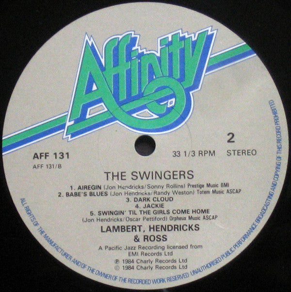 Lambert, Hendricks & Ross With Zoot Sims : The Swingers! (LP, Album, RE)
