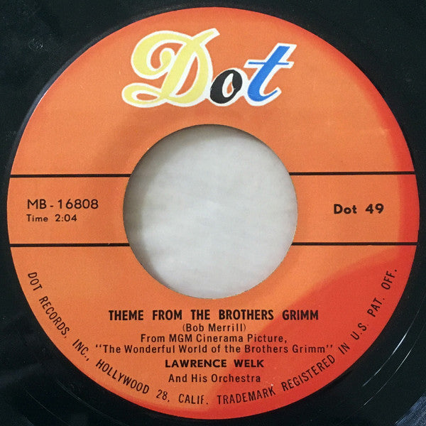 Lawrence Welk And His Orchestra : Baby Elephant Walk / Theme From The Brothers Grimm (7", Single, Lar)