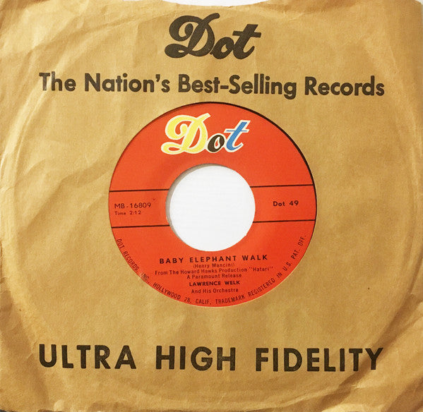 Lawrence Welk And His Orchestra : Baby Elephant Walk / Theme From The Brothers Grimm (7", Single, Lar)