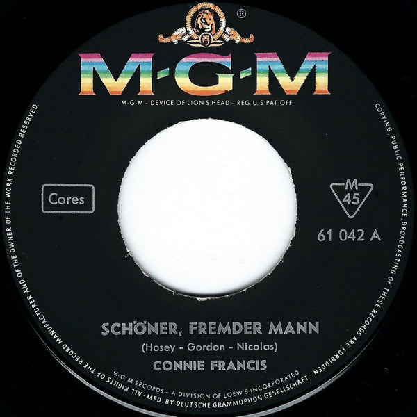 Connie Francis : Schöner Fremder Mann (7", Single, Mono)