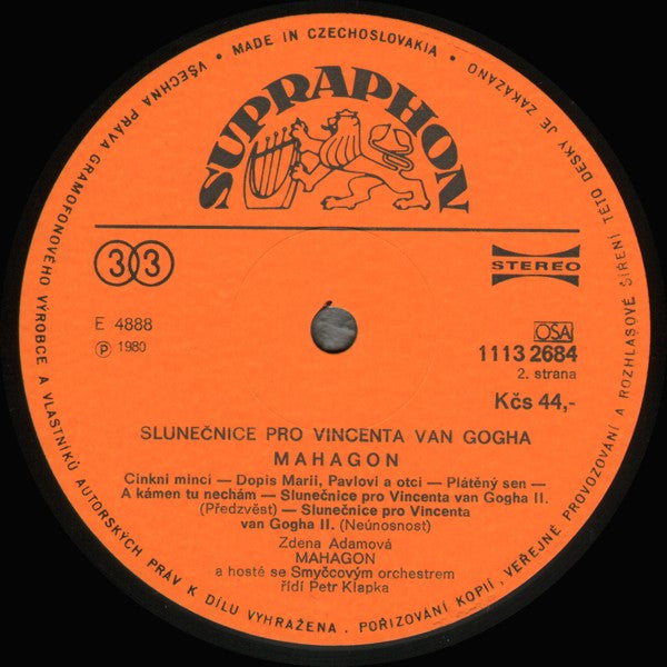 Mahagon : Slunečnice Pro Vincenta Van Gogha (LP, Album)