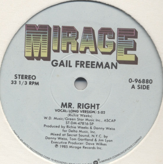 Gail Freeman : Mr. Right (12")